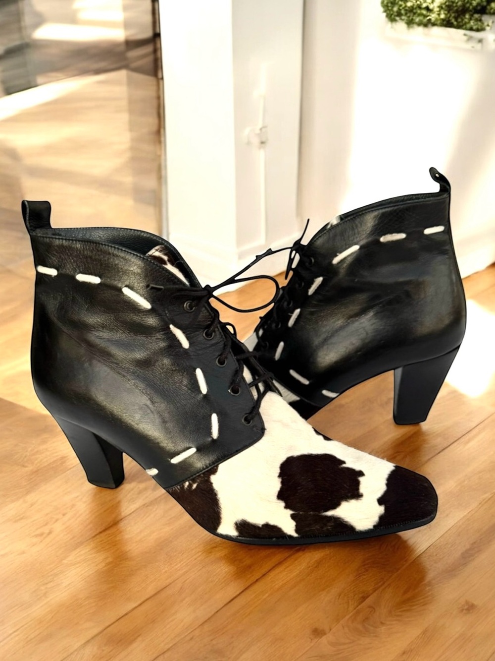 RINALDI Booties Pony Hair Animal Print